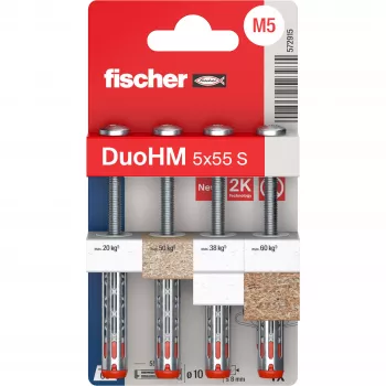 Fischer DuoHM 5x55 S PH TX ontelorasia -kiinnitystulppasarja, 4 kpl 572915