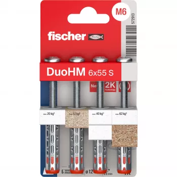 Fischer DuoHM 6x55 S ontelotulppa ruuveilla, 4 kpl 572913