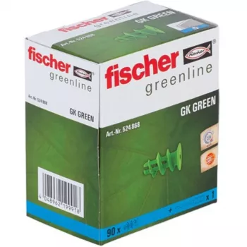 FISCHER GK GREEN itseporautuva kipsilevyproppu, vihreä, 90 kpl:n pakkaus