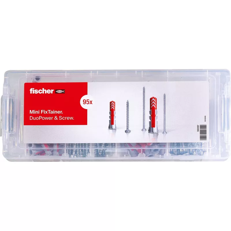 fischer Mini FixTainer - DuoPower tulppa- ja ruuvisarja Ø 4,5/5/6/8 mm 30/40/50/60 (560097)
