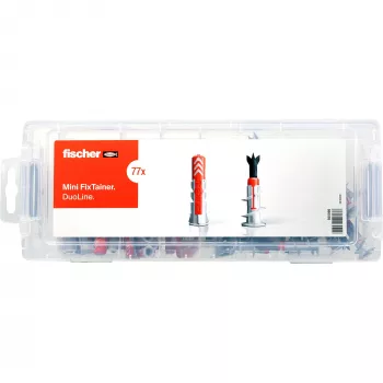 fischer MiniFixTainer DuoLine kiinnityssarja 77 osaa 560098