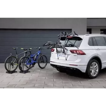 Fischer ProlineEvo vetokoukun pyöräteline 2 pyörälle, 45 kg, E-bike-yhteensopiva, taitettava, kallistustoiminto, 13-napainen