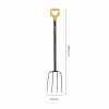 Fiskars Solid kompostihanko booriteräskärjellä ja D-kahvalla, 4 piikkiä, 1220 mm