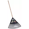 Fiskars Solid lehtiharava, 52 cm leveä polypropeenipää, 175 cm alumiinivarsi, 25 joustavaa piikkiä, musta/oranssi