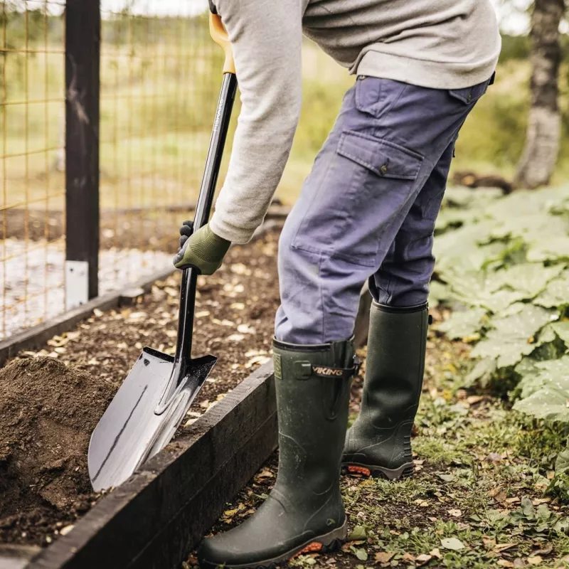 Fiskars Solid+ XL lapio terävällä terällä ja teräs-D-kahvalla, booriterä, 1250 mm