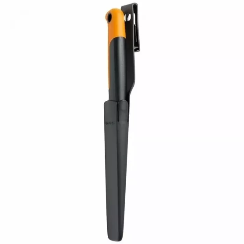 Fiskars X-series K82 sadonkorjuuveitsi, ruostumaton terä, SoftGrip-kahva, 15 cm, musta/oranssi
