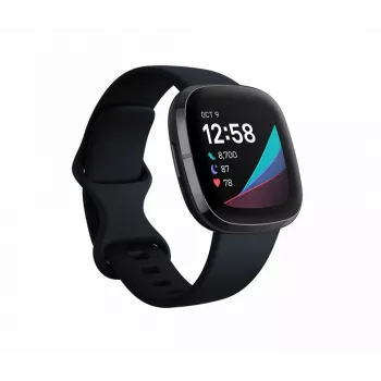 Fitbit Sense Graphite ruostumaton teräs Carbon Black