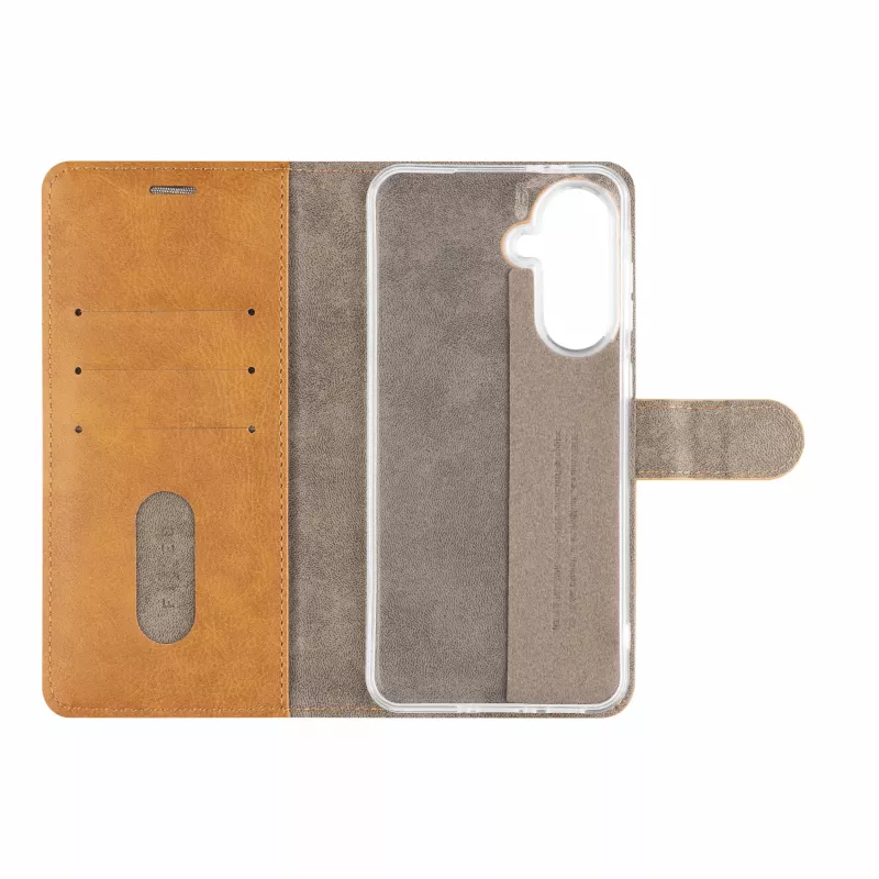 Fixed Opus Book Case Samsung Galaxy A37 5G, tekonahka, ruskea