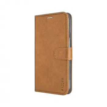 Fixed Opus Book Case Samsung Galaxy A37 5G, tekonahka, ruskea