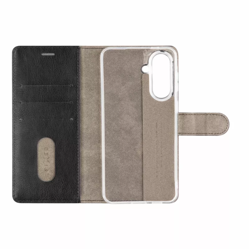 Fixed Opus Book Case Samsung Galaxy A57 5G -puhelimelle, tekonahka, musta