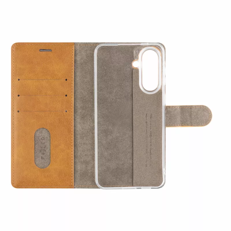 Fixed Opus Book Case Samsung Galaxy A57 5G, tekonahka, ruskea
