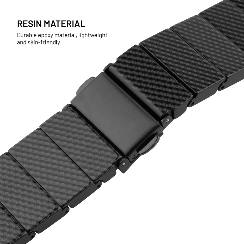 FIXED Resin Strap pro Apple Watch 44/45/46/49, Carbon Black