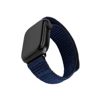 Fixed Sporty nylonranneke Apple Watch 38/40/41 mm – tummansininen
