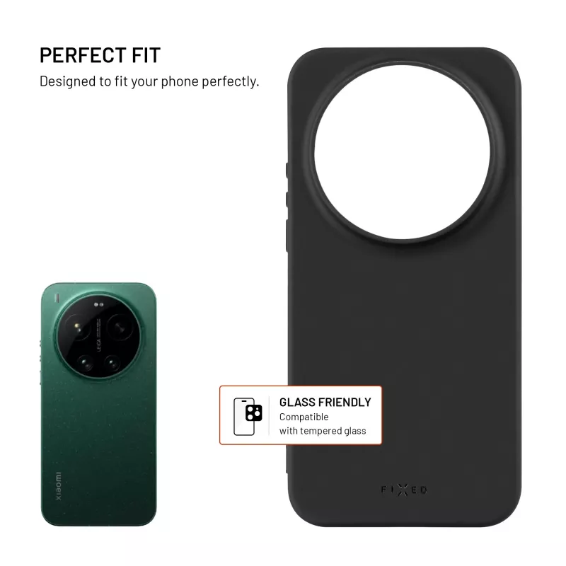 Fixed Story takakansi Xiaomi 17 Ultra, kumipinnoitettu, musta