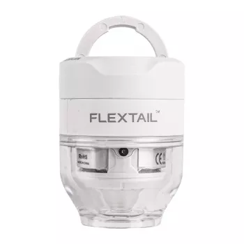 FLEXTAIL Tiny Pump 3X kannettava sähköpumppu, LED-taskulamppu, USB-C, valkoinen