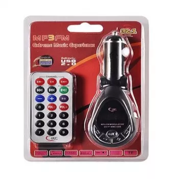 FM-lähetin CMP05 kaukosäätimellä, USB-paikka, MicroUSB, SD/TF-korttipaikka, 87,5-108 MHz, 12V/24V, musta