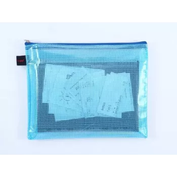 FOLDERSYS 10 A5 vetoketjupussit läpinäkyvä PVC