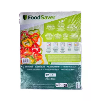 FoodSaver Macom 3201 suorakaiteen muotoinen ruoansäilytyssarja annostelijalla, 32-osainen, valkoinen/läpinäkyvä
