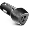 Forcell Carbon CC50-1A1C 38W autolaturi USB-C PD 3.0 + USB-A QC 3.0 musta