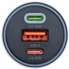 Forcell F-Energy 65 autolaturi 65W, 2x USB-C (PD 3.0) & 1x USB-A (QC 4.0), harmaa