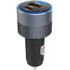 Forcell F-Energy 65 autolaturi 65W, 2x USB-C (PD 3.0) & 1x USB-A (QC 4.0), harmaa