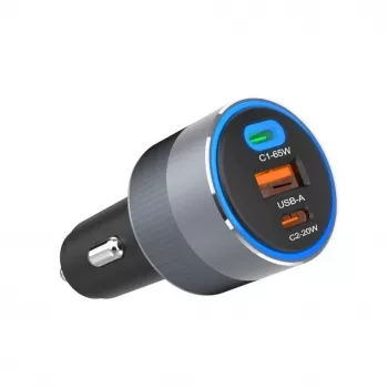 Forcell F-Energy Alu autolaturi 2 x Type-C + USB A PD QC4 SFC 2.0 4.5A 85W