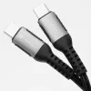 FORCELL F-Energy Cafule USB-C - USB-C -kaapeli 1,2 m 240 W 5 A PD QC 4.0 punottu musta