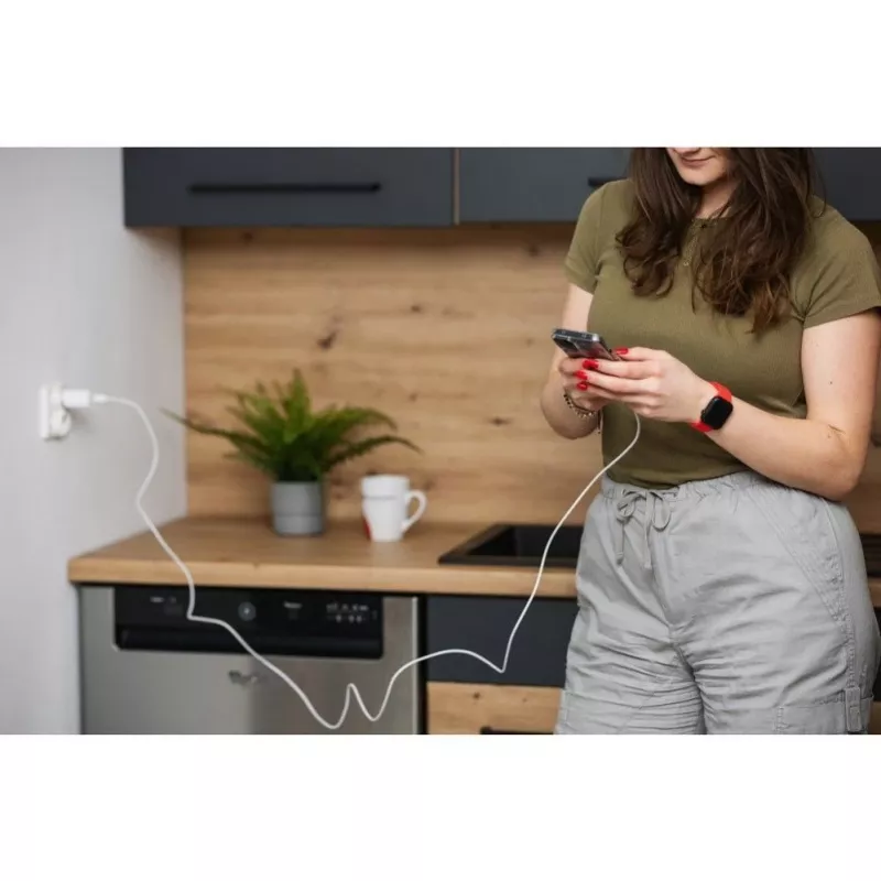 Forcell F-Energy USB-C - USB-C -kaapeli QC4.0 PD 5A 100W 3 m valkoinen C339