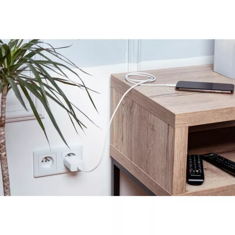Forcell F-Energy USB-C - USB-C -kaapeli QC4.0 PD 5A 100W 3 m valkoinen C339