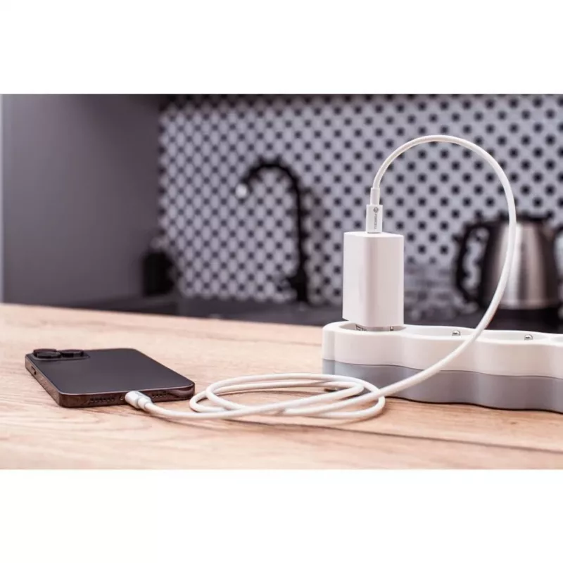 Forcell F-Energy USB-C - USB-C -kaapeli QC4.0 PD 5A 100W 3 m valkoinen C339