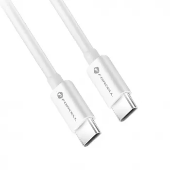 Forcell F-Energy USB-C - USB-C -kaapeli QC4.0 PD 5A 100W 3 m valkoinen C339