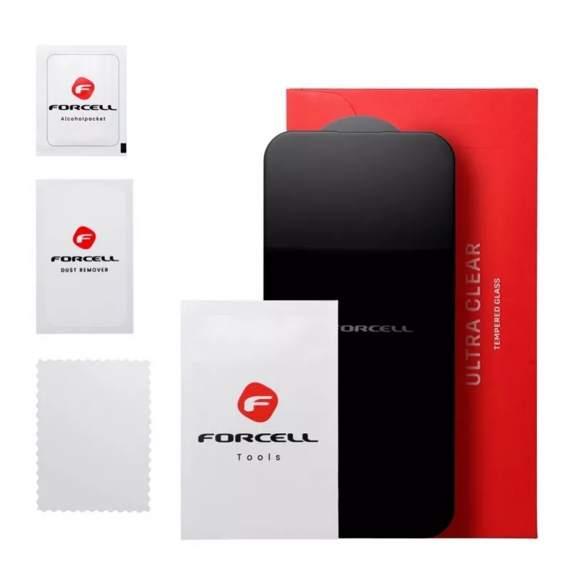 Forcell Ultra Clear Glass -panssarilasi näytönsuojakalvo Samsung Galaxy S22 / S23 - musta