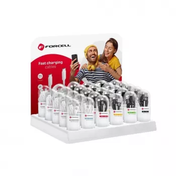 Forcell USB-C - USB-C kaapeli F-Energy QC PD Tube 1m C293 musta