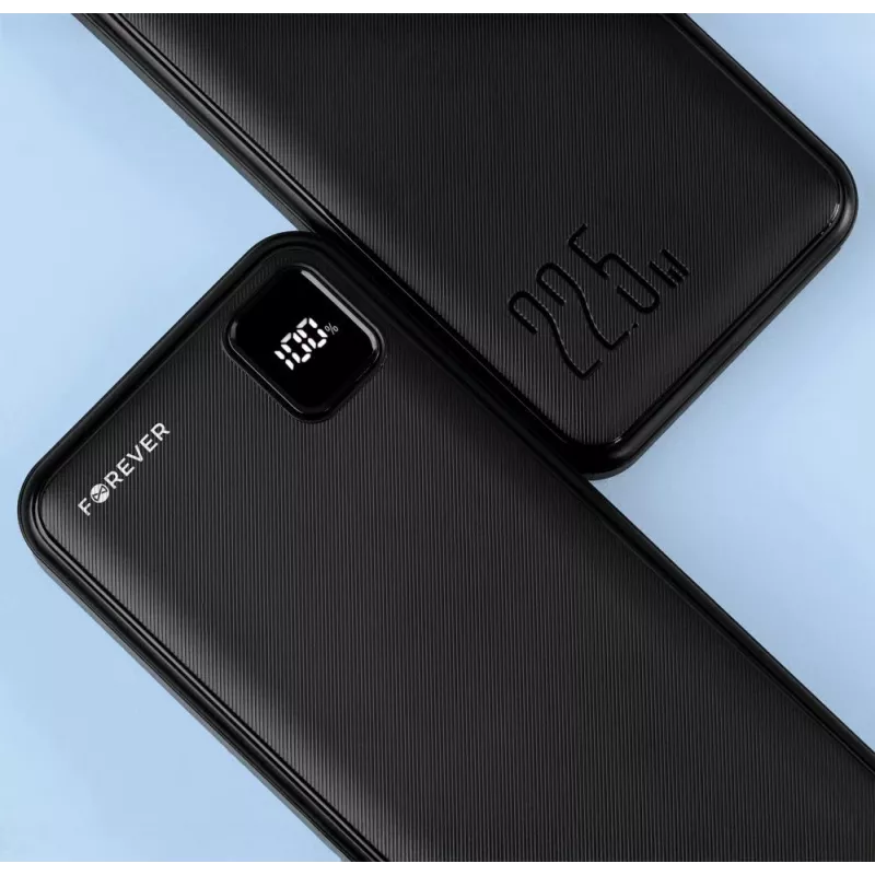 Forever Power Bank TB-300L PD QC 22.5W 20000 mAh musta