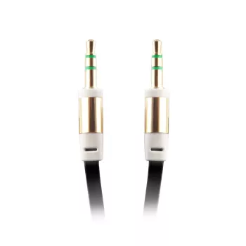 FOREVER Universal AUX-kaapeli 3,5 mm uros-uros, 1 m, musta