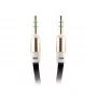 FOREVER Universal AUX-kaapeli 3,5 mm uros-uros, 1 m, musta