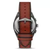 Fossil FS5799 miesten minimalistinen kvartsikello 44 mm musta nahka