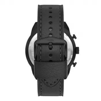 Fossil FS5874 miesten kello sininen kellotaulu ja ruskea nahkaranneke 42 mm