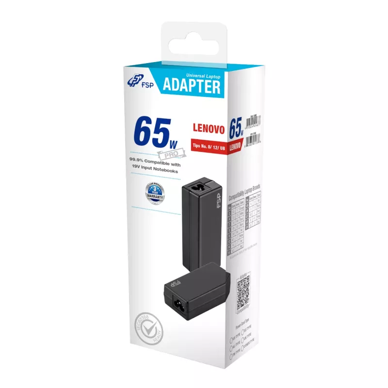 FSP PRO 65W yleislaturi kannettavalle – Lenovo