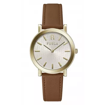 FURLA Giada naisten kvartsikello WW00003002L2 38 mm hopeinen kellotaulu sininen nahkaranneke