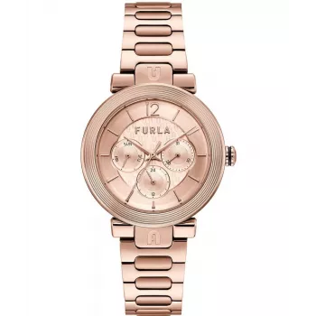 FURLA Giada naisten kvartsikello WW00011006L3 38 mm hopea pinkki nahka
