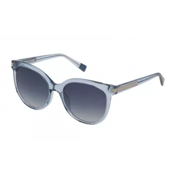FURLA SFU337-5497DY naisten aurinkolasit, ruskea havanna-asetaattikehys, ruskeat liukuvärilinssit, 54 mm