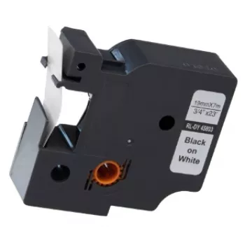 G&G BB-D-G-D1-45803 yhteensopiva merkintänauha DYMO 45803:lle, valkoinen, 19 mm x 7 m