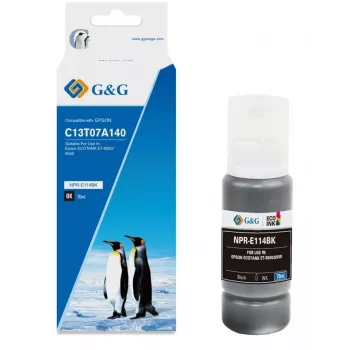 G&G yhteensopiva mustepatruuna Epson 114/C13T07A140 EcoTank, musta, 70 ml, High Yield (19371)