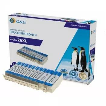 G&G yhteensopiva mustekasettien monipakkaus Canon PGI-2600XL/CLI-2610XL:lle - musta, syaani, magenta, keltainen (4 kpl:n pakkaus)