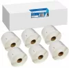 G&G-yhteensopivat tarrakiinnitysrullat 32x57 mm musta valkoisella, 6 rullaa x 1000 tarraa, Dymo 11354/S0722540