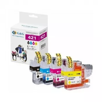 G&G GP-B421BKCMY-4P mustekasetit 4 kpl:n pakkaus yhteensopiva HP OfficeJet Pro:n kanssa (musta, syaani, magenta, keltainen) High Yield 950XL/951XL