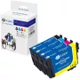G&G monipakkaus mustesuuttimia yhteensopiva Epson 604XL kanssa (4 x XL, musta/syaani/magenta/keltainen, 20547)