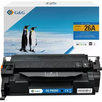 G&G värikasetti yhteensopiva HP 26A / CF226A kanssa (musta, 3 100 sivua)