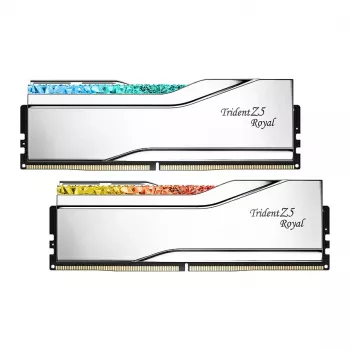 G.Skill Trident Z5 Royal RGB 48GB (2x24GB) DDR5-8400 CL40 -pöytäkoneen muistisarja - kiillotettu hopea